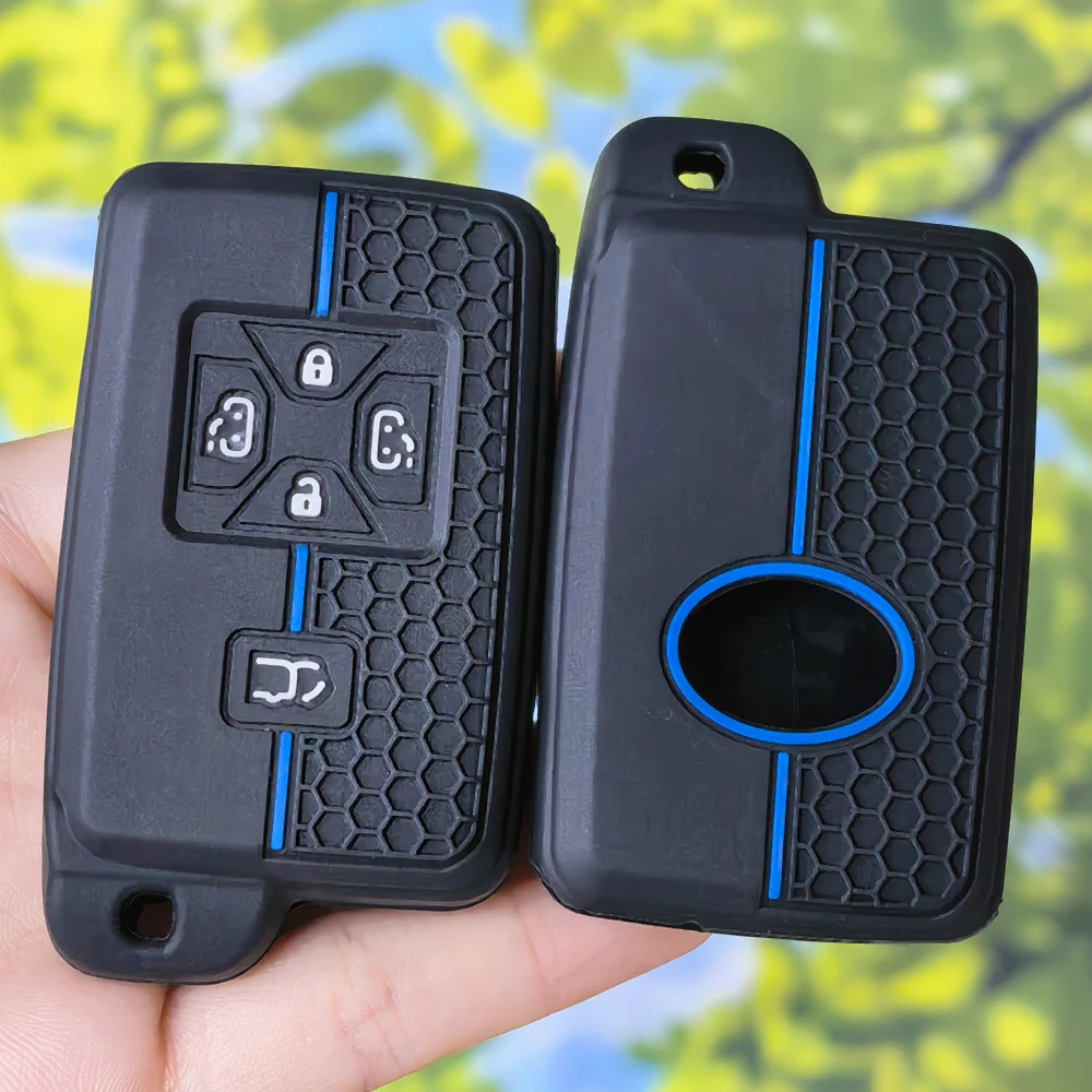 Non‑Fade Silicone Key Fob Cover With Keychain For Toyota Alphard Vellfire Previa Estima Isis Noah Voxy 5‑Button Keyless Remote