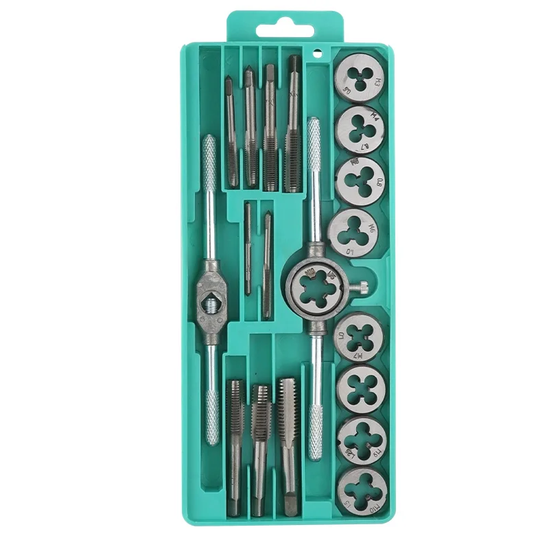 support-de-cles-multi-specifications-a-precision-selectionnable-jeu-de-20-tarauds-et-filieres-metriques-outils-de-filetage-de-qualite-industrielle