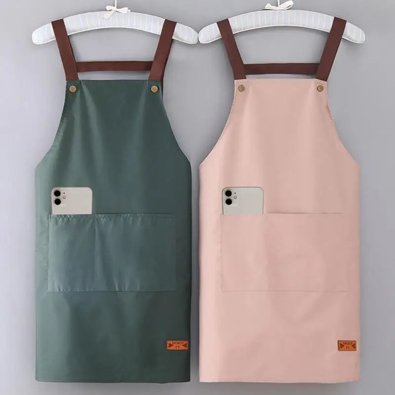 Chef Apron With Pockets Dust-proof Salon Aprons For Hair Stylist Adjustable Mens Pocket Apron For Home Restaurant Bar Store Cafe