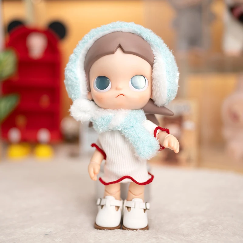 Accessori per Bambole Labubu/Zsiga/Dimmo: Set Invernale con Paraorecchie a Fiocco di Neve e Sciarpa, Vestiti alla Moda, Regalo di Compleanno