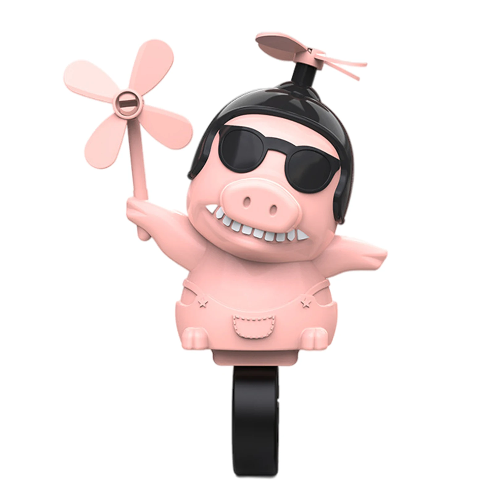 Helmet Decoration Windmill Pig Cute Car Rear View Mirror Doll Bicycle Motorcycle Rear View Mirror Decoration