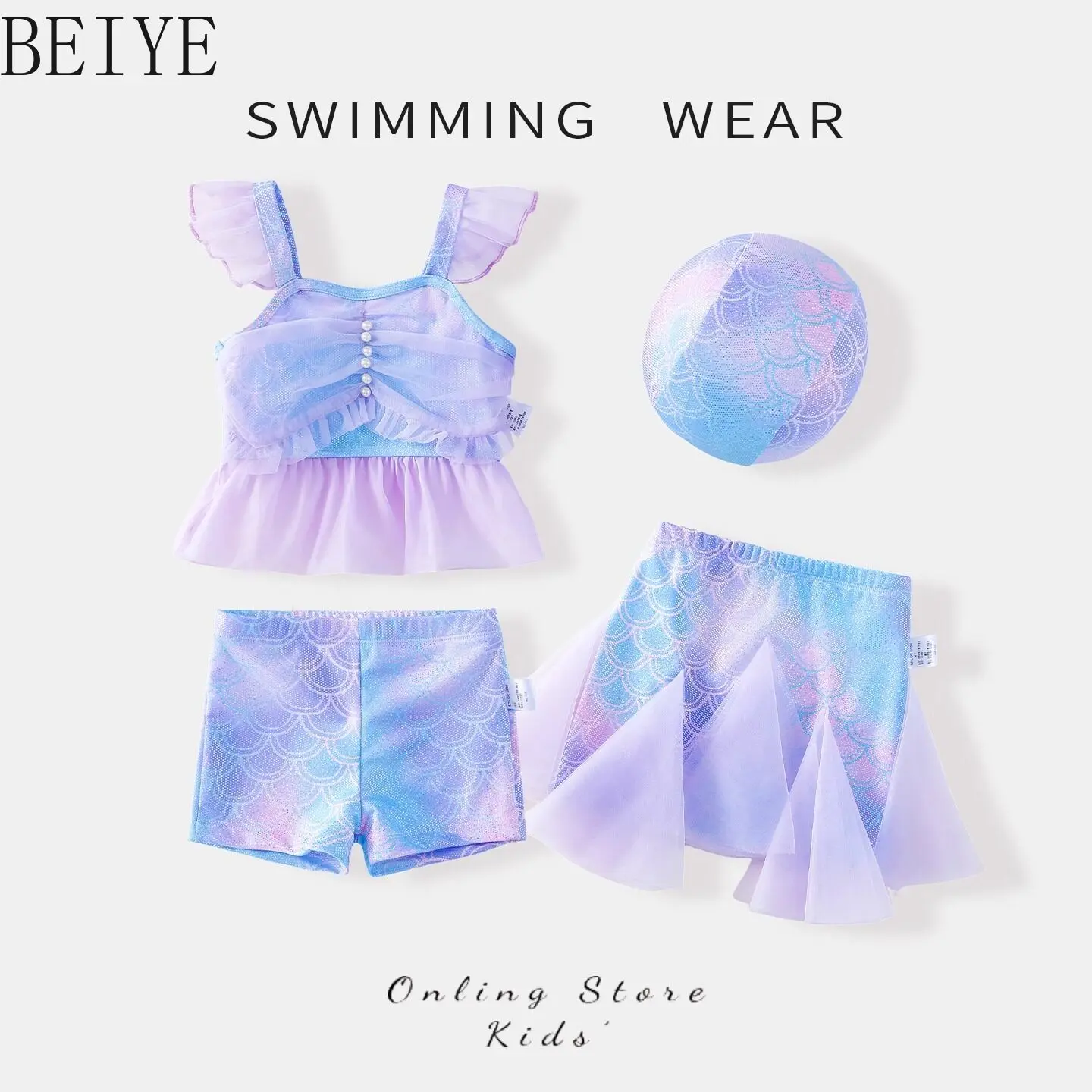 Girls' Two-piece Swim Suit 2026 New Summer Kids' Swimsuit Princess Style Kids Swim Wear Beach Vacation Children's Swimwear