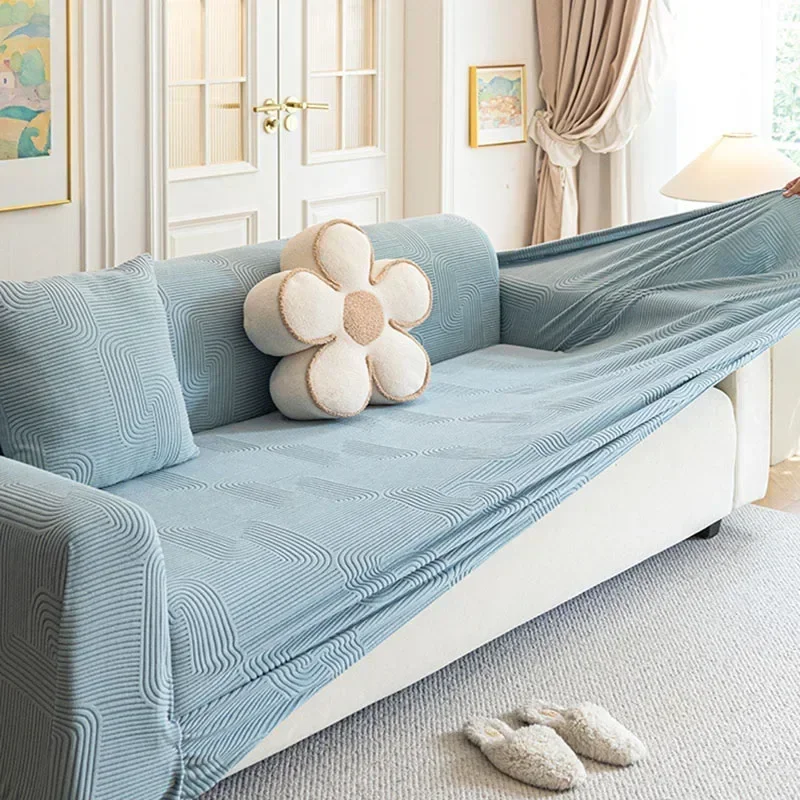 

All Inclusive Elastic Sofa Cover Anti Cat Scratch All-Season Stain Resistant Removable Couch Slipcover