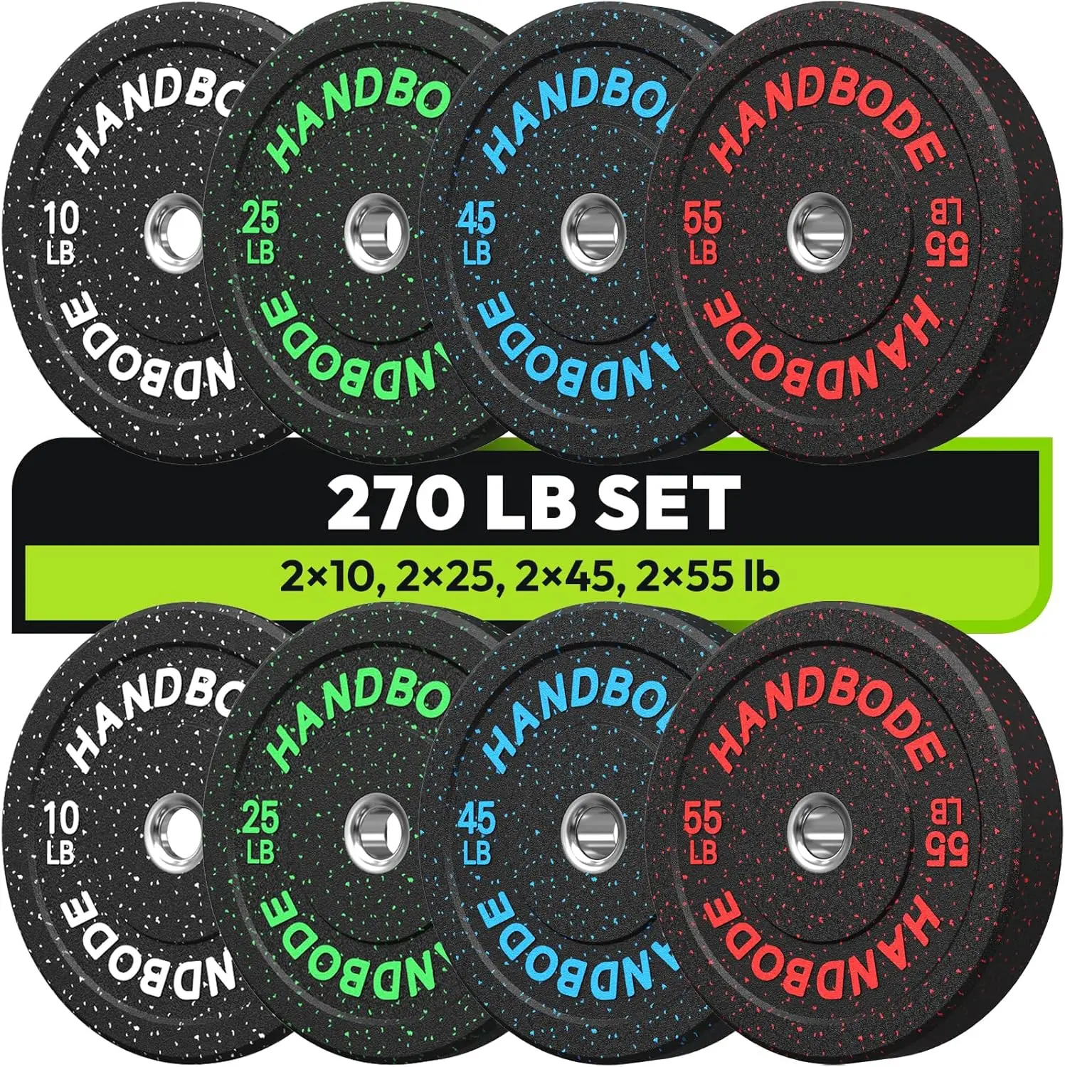 Bumper Plate High Bounce Bumper Weight Plate,Set for Home Gym, Colored Weights Rubber Strength Training Plate for Weight Lifting