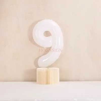 White large digital aluminum film balloon can be graffiti for children's birthday party decoration