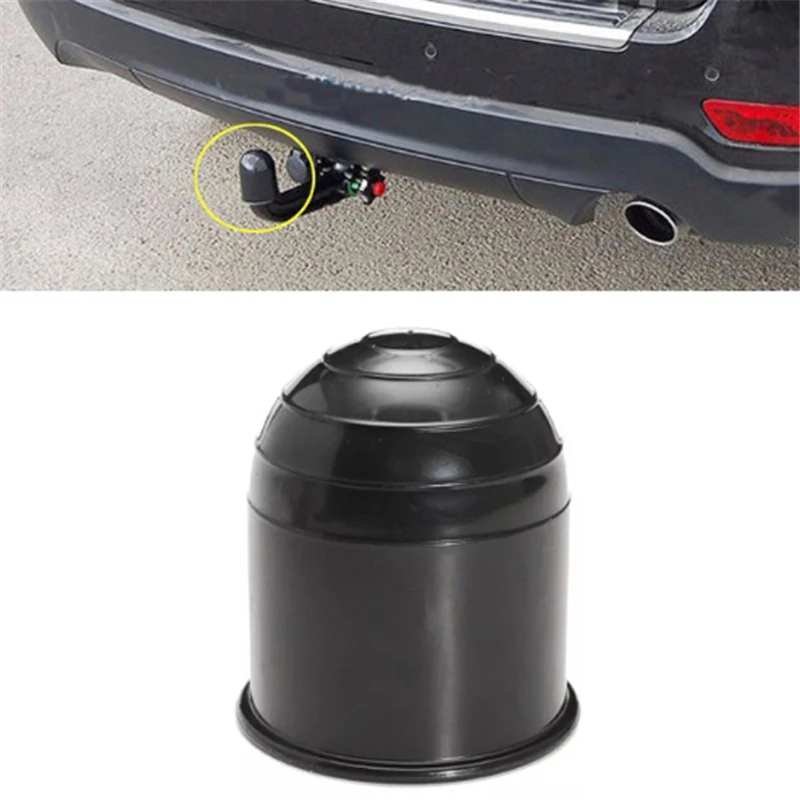 Universelle 50MM Anhängerzubehörteile Schwarze Anhängerkupplungsabdeckung Robuste Wohnwagen-Schutzkappe Auto-Styling