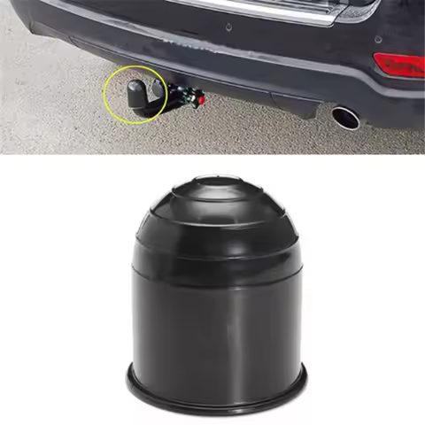 Universal 50MM Trailer Accessories Black Trailer Ball Cover Car Tow Bar Cap Black Durable Caravan Trailer Protection Car Styling