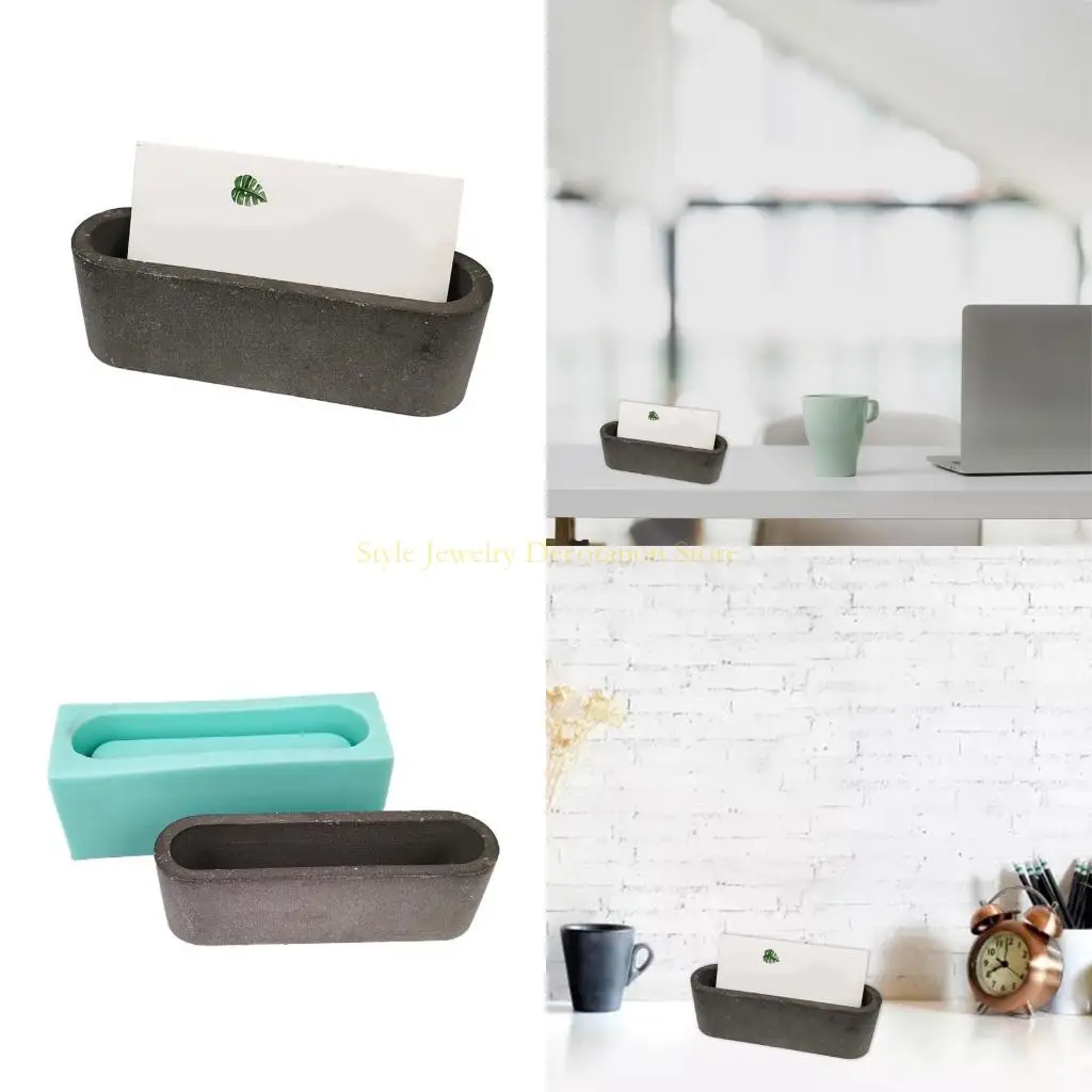 

D46E Овальная визитная карта держатель базовая коробка UV Crystal Эпоксидная плесень глиня