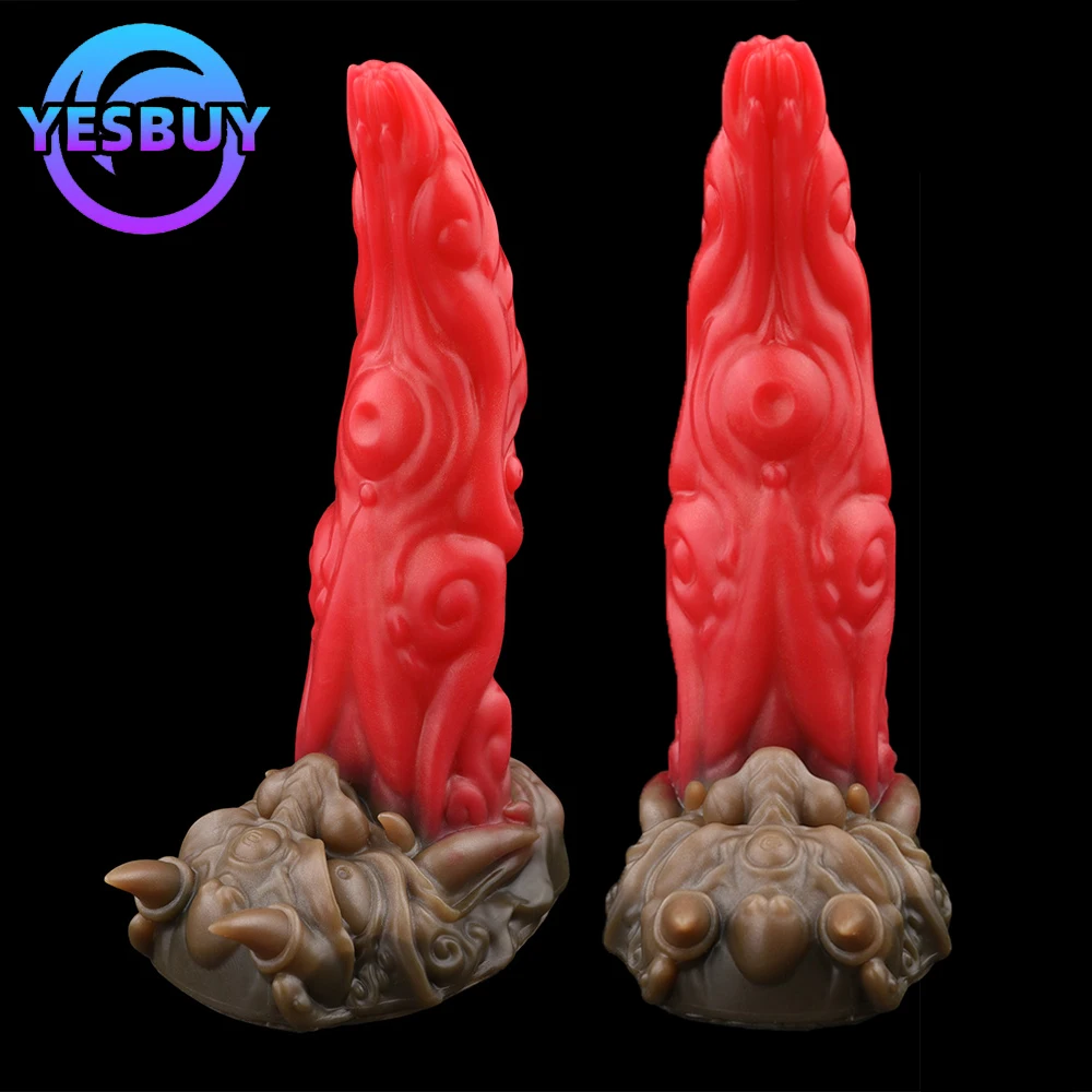 YESBUY Silicone Alien Dildo Monster Anal Plug Sex Toy Textured Penis Male Prostate Massager Adult Female Anus Vaginal Stimulator