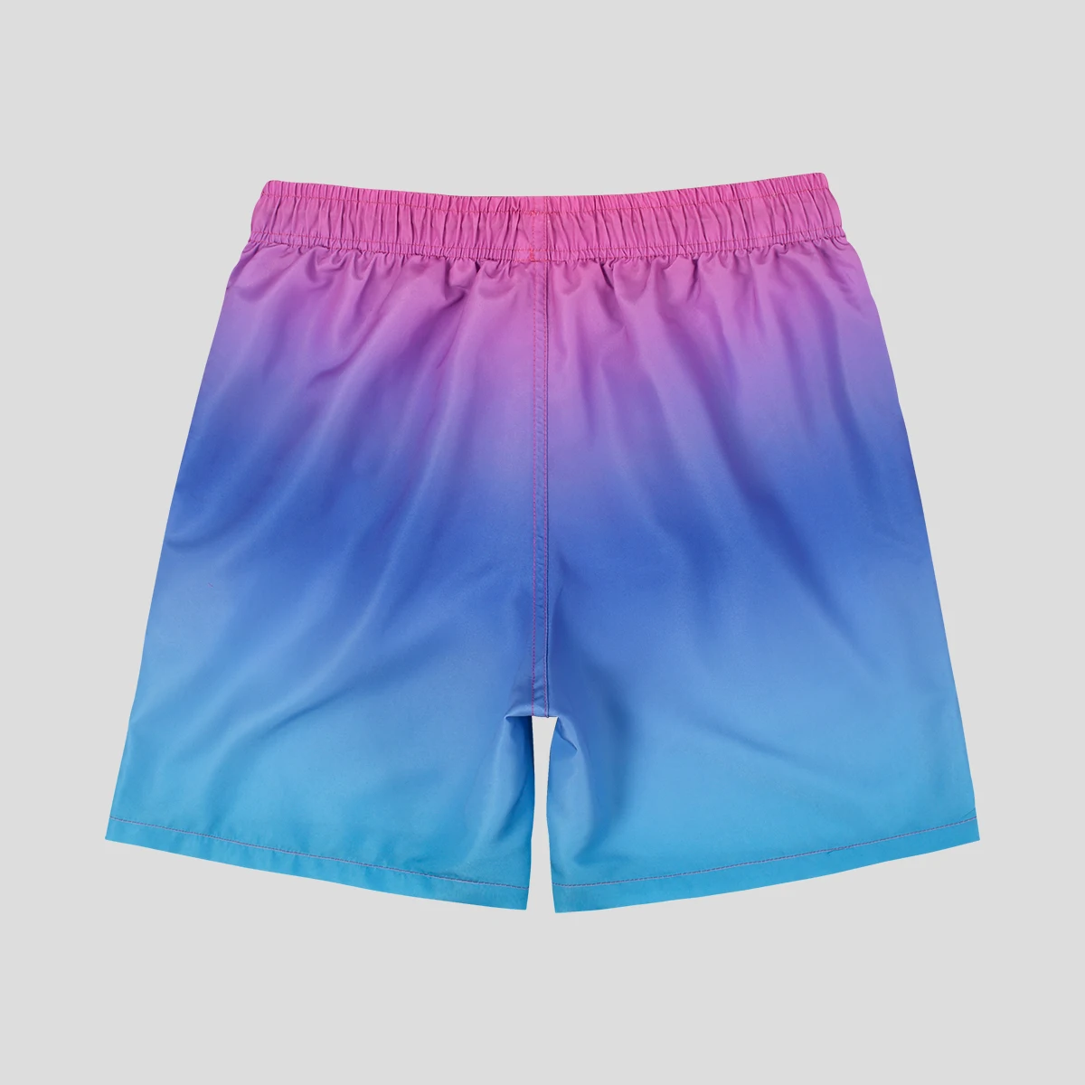 Men's Beach Shorts Gradient Color Block Drawstring Summer Men's swim Trunks Elastic Waist 3D Print Breathable Short Streetwear