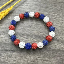 Elastic Christmas 029 Charm Jewelry Candy Colors Expandable Bead Stretch Bead Bracelet Bangle For Women Gift