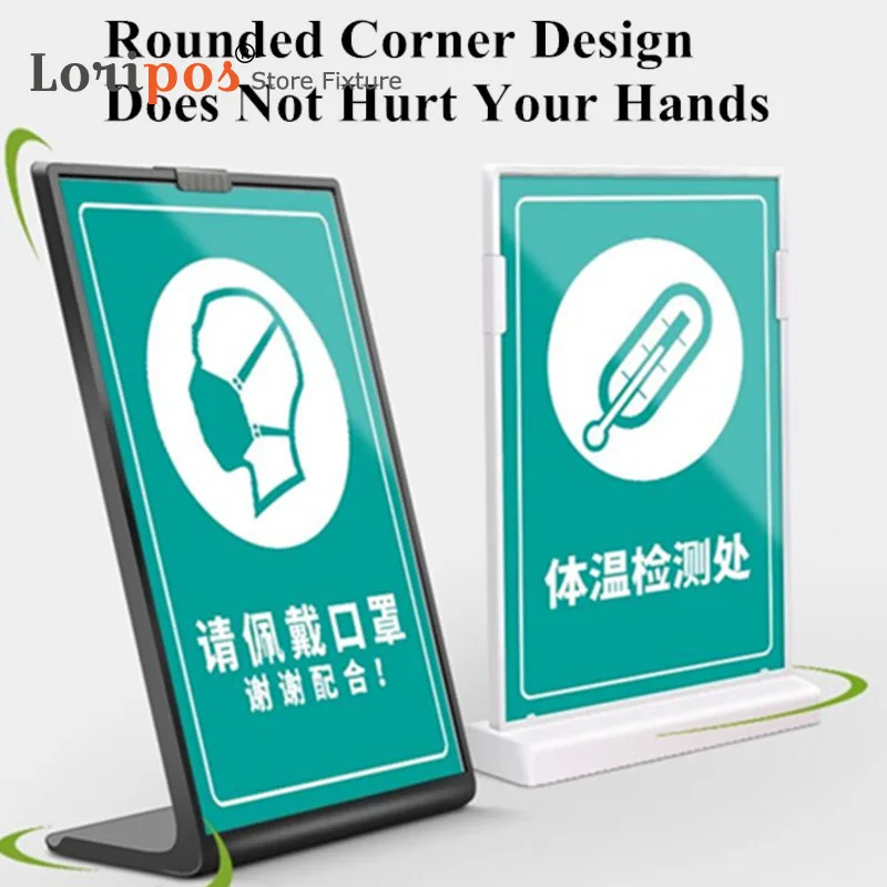 

A5 Acrylic Table Top Sign Holder Stand Photo Frames Tabletop Standing Menu Holders Plastic Picture, Poster, Art Display Frame