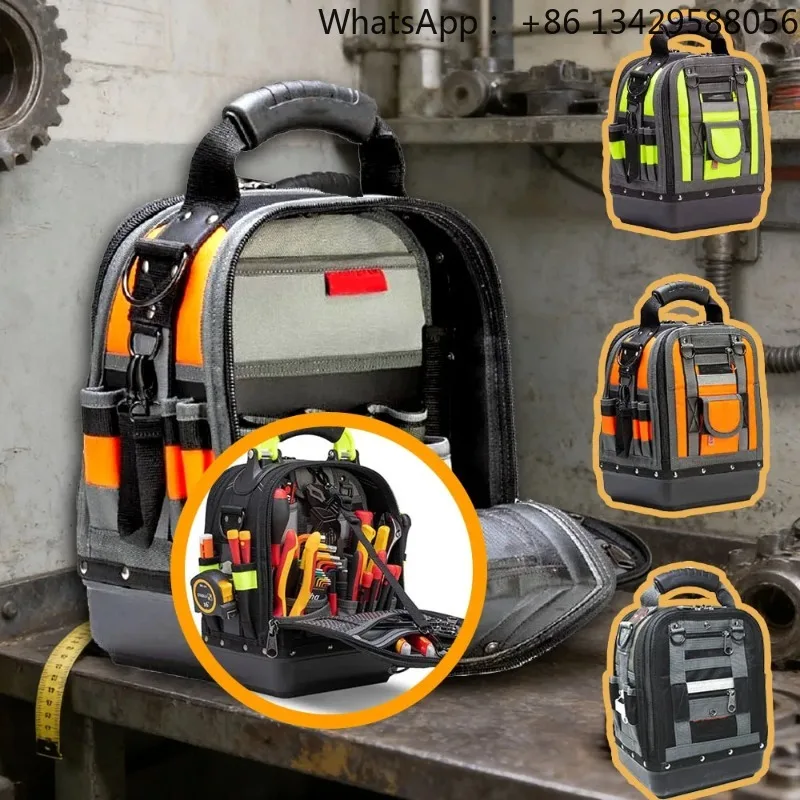 Multifunctional Tool Backpack, Wear-resistant Storage Bag for Electricians, Repairmen, Construction & Outdoor Work