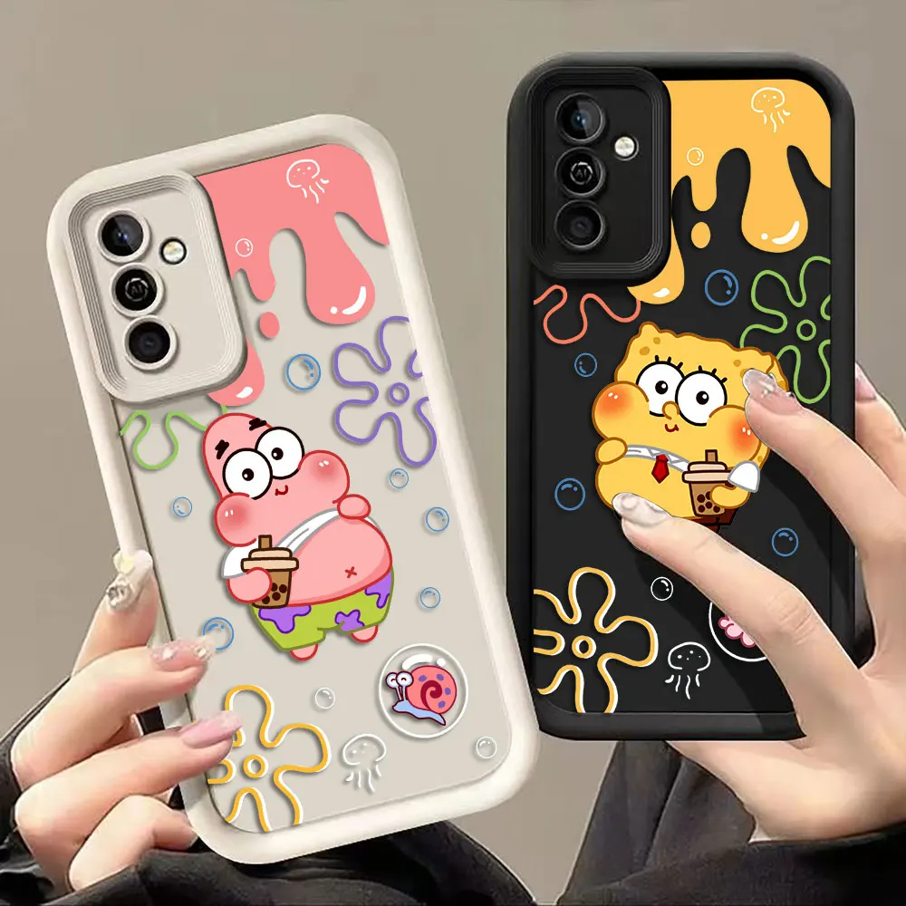 Funda de teléfono S-SpongeBob P-Patrick Star para REALME C75 C71 C67 C65 C63 C55 C53 C35 C33 C31 C30 C21Y C21 C20 C11 C2 GT 6