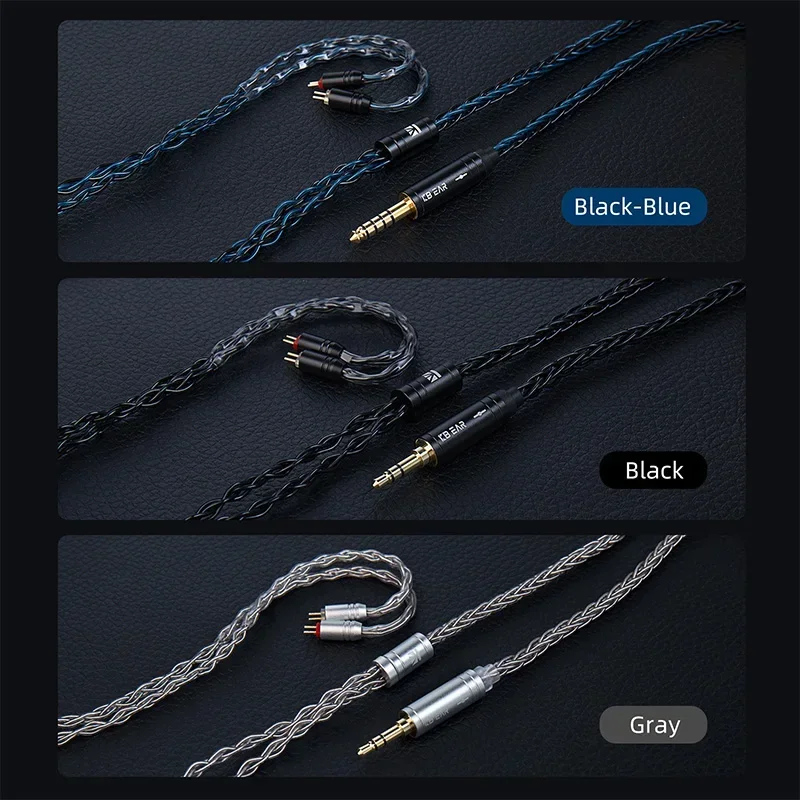 KBEAR ST12 8 Core Silver-Plated Upgraded Headphone Cable With 3.5/4.4mm 2PIN/QDC/MMCX Iem Cable For KZ Earphones HIFI Headset