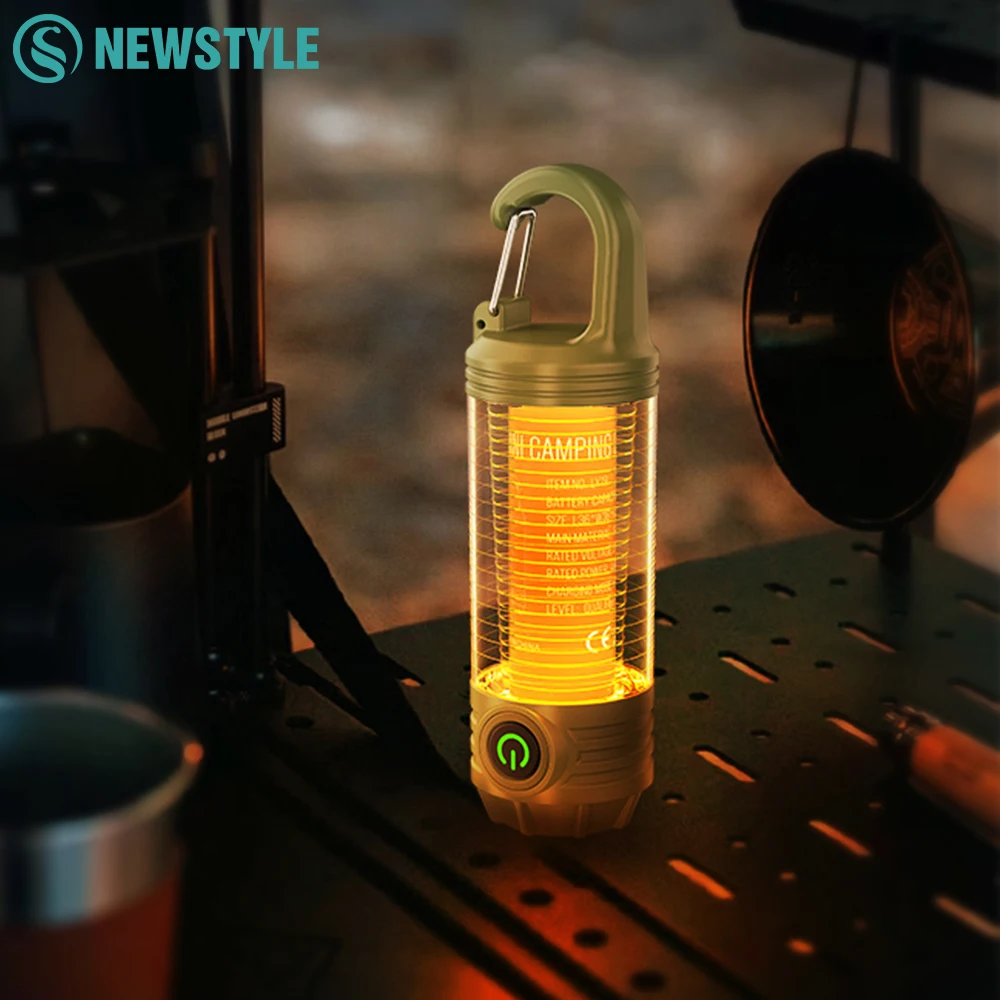 

Светодиодный многофункциональный уличный светильник для кемпинга, перезаряжаемый фонарик, водонепроницаемый ночник, 6-режимный аварийный фонарь, принадлежности для лагеря