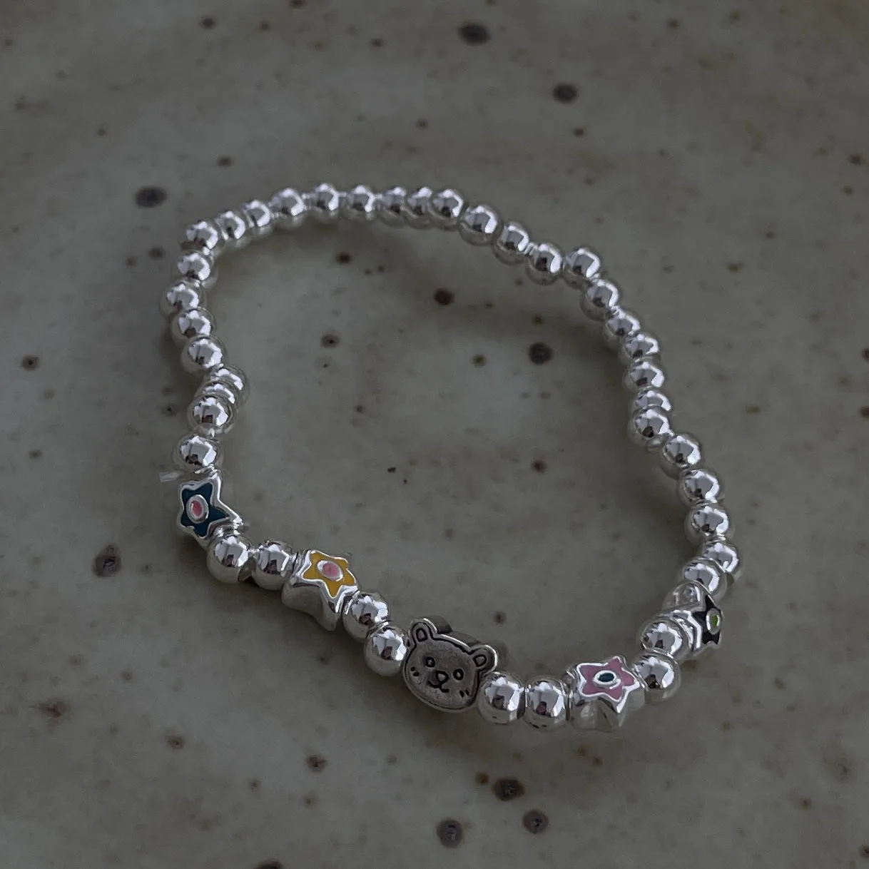 925 Sterling Silver Bracelets for Women Men String Accessories Trend Vintage Beads Flower Pendant Party Jewelry Gift