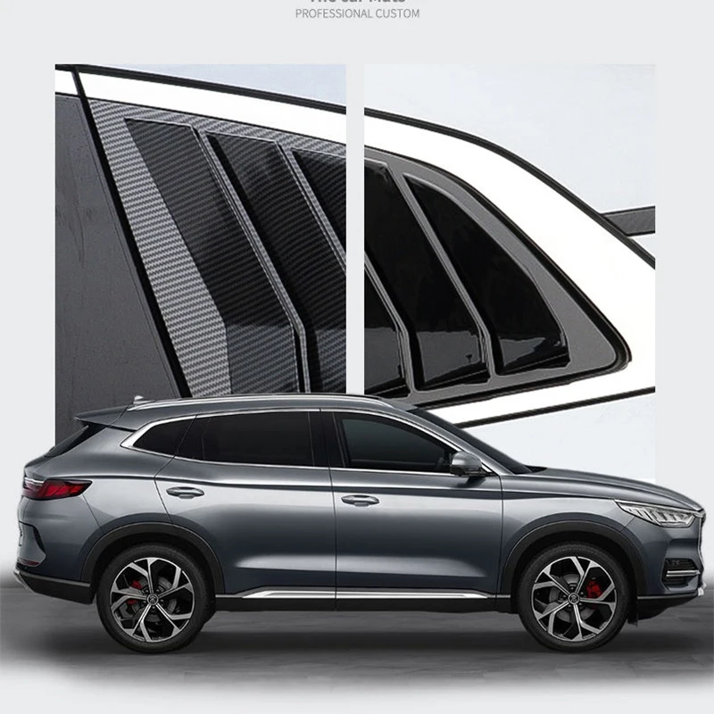 For BYD Song Plus Dmi 2023 EV Car Rear Triangular Blinds Modified Window Air Outlet Body Exterior Interior Accesorios 2022 2024