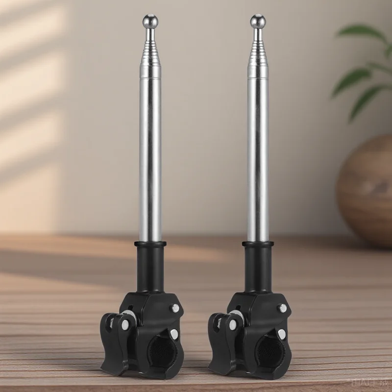 

2Pcs Telescopic Retractable Flagpole for Bike Motorbike 120cm Stainless Steel Handlebar Flag Mount Cycling Accessories