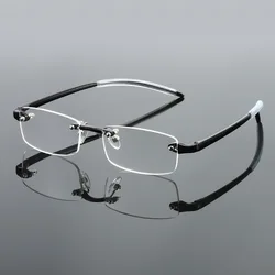 Frameless Blue Light Blocking Reading Glasses Men Women Fashion Rimless Hyperopia Eyeglasses Diopter +1.0 +1.5 +2.0 +2.5 +3.0