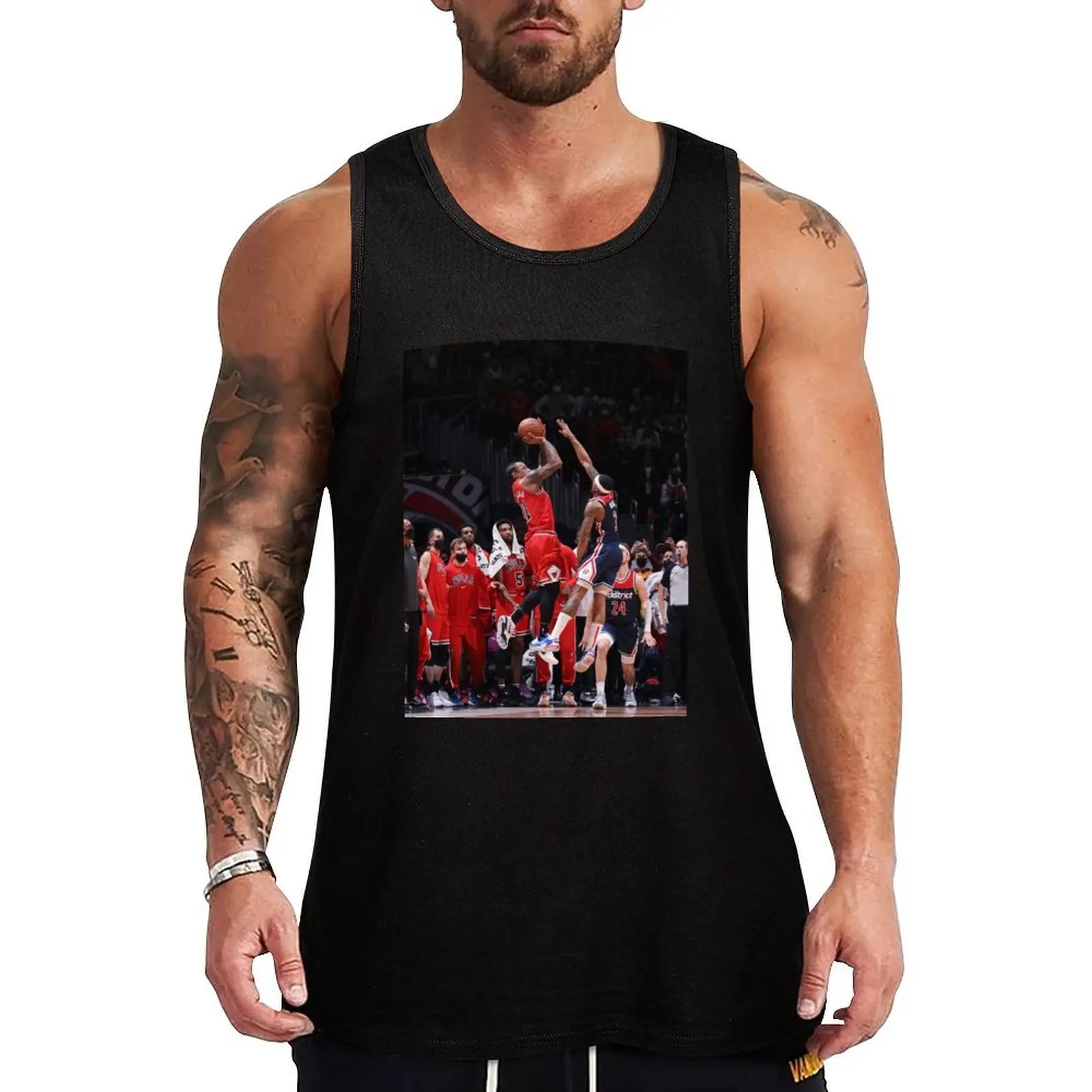DeMar DeRozan INSANE Buzzer Beater Game Winner Before Bradley Beal Tank Top Мужская спортивная футболка спортивная одежда мужской жилет для мужчин