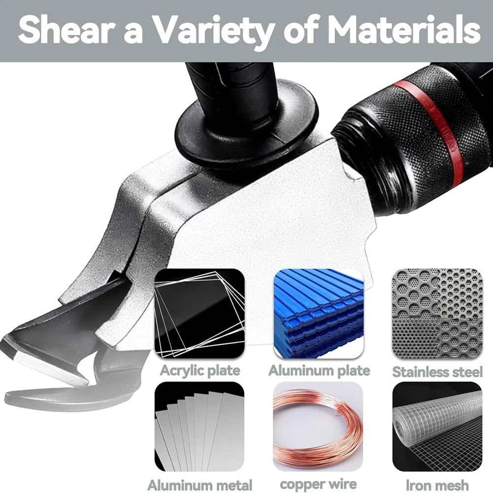 A74U Metal Shears Drill Attachment,Sheet Metal Cutter Sheet Metal Tools for Cut Steel, Sheet Metal Cutter Drill Attachment