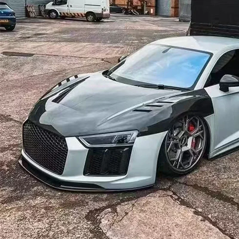 

KQX Top quality Carbon 1016 Style Car Engine Bonnet Hoods For R8 2017 2018 2019 2020 2021 2022 Carbon Fiber hood
