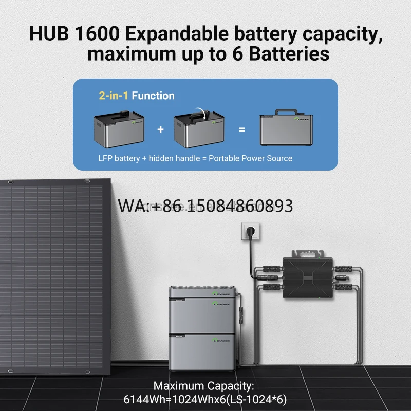 2kwh Solar Energy Storage System PV Panel Lithium Batteries Smart Hub Micro Inverter BalconySolar balcony power generation