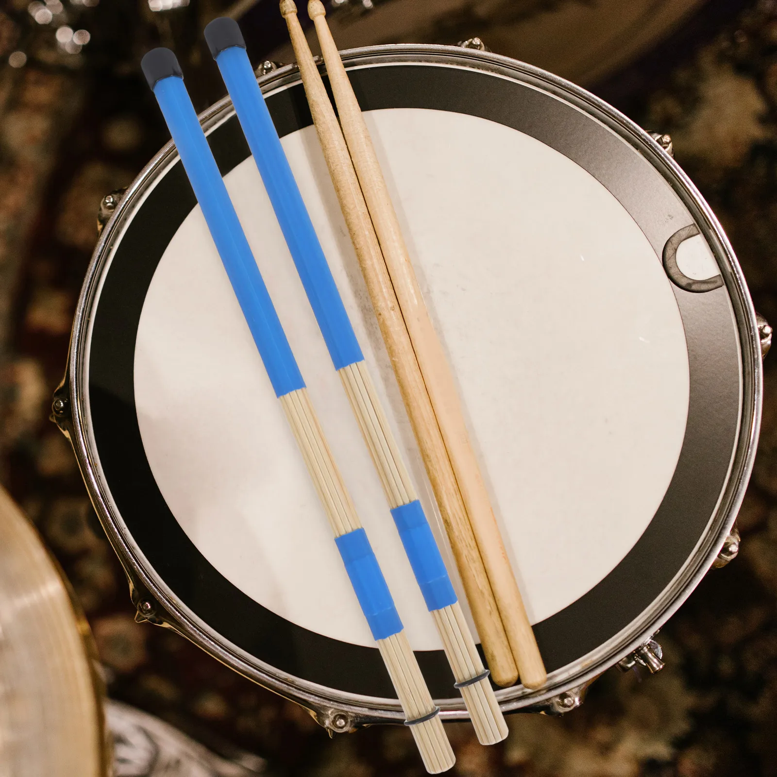 

Wooden Drum Brush Drumsticks Accessories Mallets Hammer Percussion Durable for Instrument