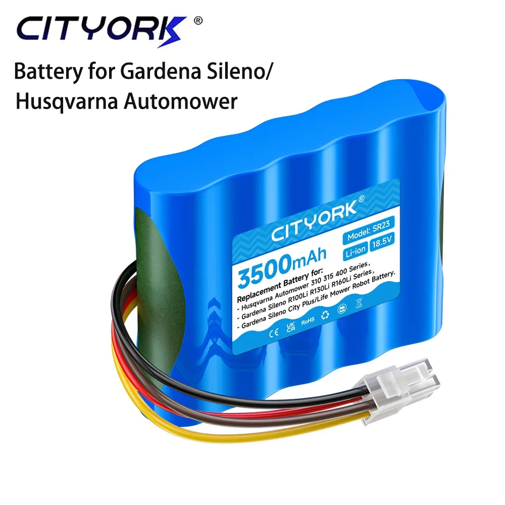 CITYORK 18.5V 3500mAh Battery for Gardena Sileno R130LI R160LI R100LI City 500 Life for Husqvarna Automower 310 315 400 Battery