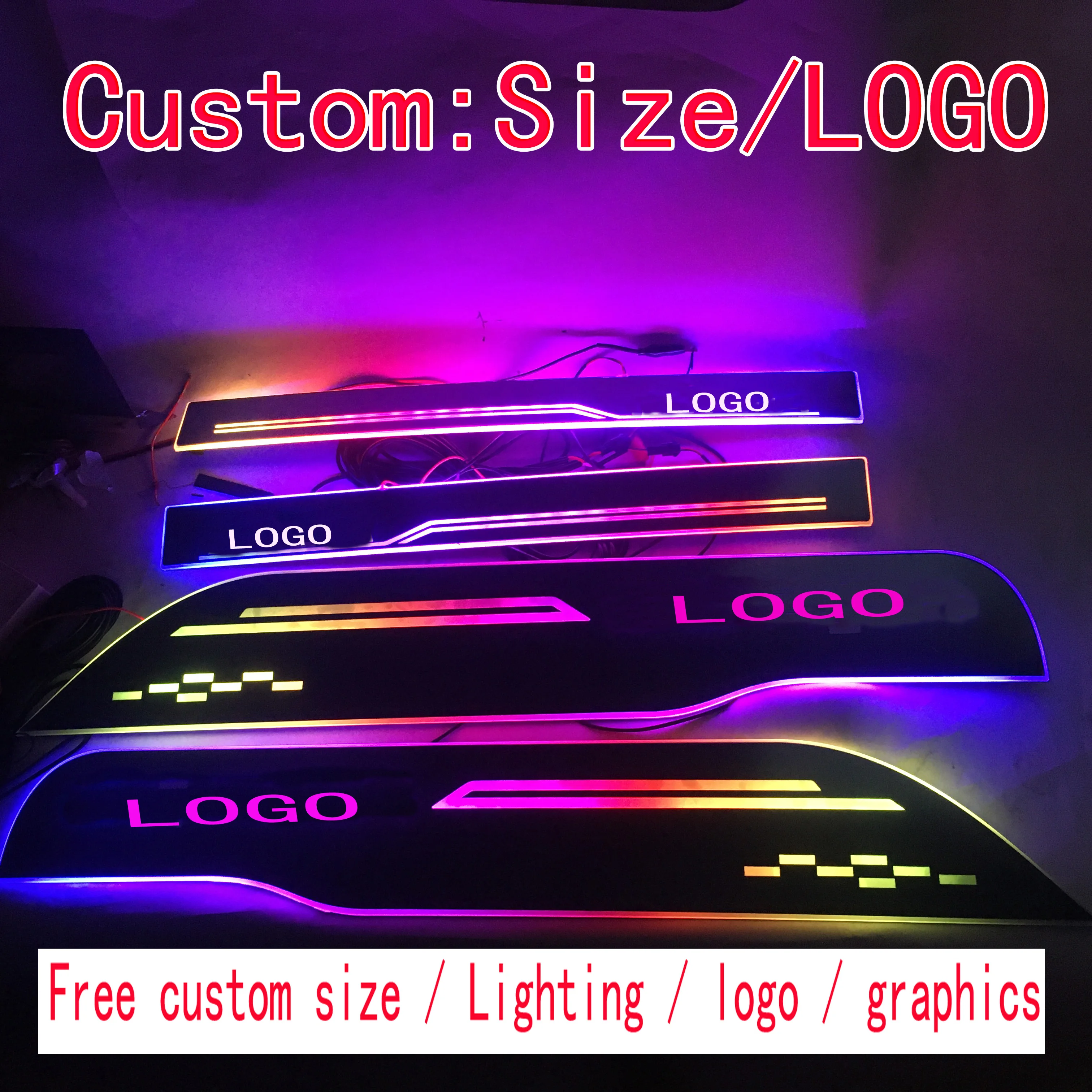 

Dynamic Lighting Vehicle Threshold led streamer door sills/Waterproof LED welcome pedal sill strip for Toyota ESTIMA ACR50 07-19