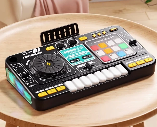 

Children's DJ Turntable Children Simulation Multifunctional DJ Mixer Controller Electronic Organ DJ Player Music