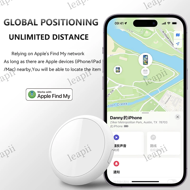Smart Tag Anti-Lost Long-Distance Finder,Works with Apple Find My,Perfect for Tracking Suitcases,Keys,Bags on IOS IPhone