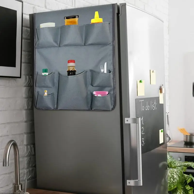 

Multi-purpose Refrigerator Storage Bag Over The Fridge Hanging Storage Bag With Multiple Pocket Home Kitchens Organizer Bags