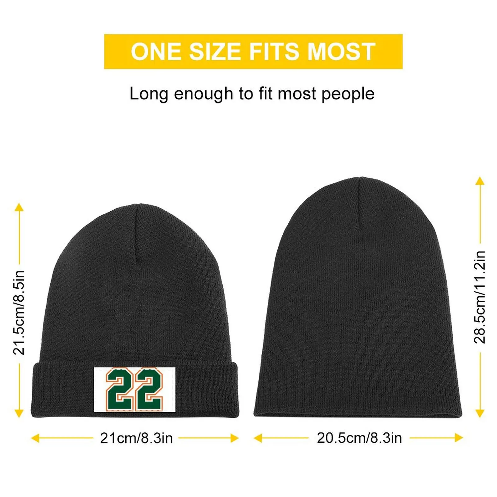 22 Jersey Number Number twenty-two Straight From Miami Knitted Cap foam party Hat dad hat Golf Hat Wild Ball For Women Men's