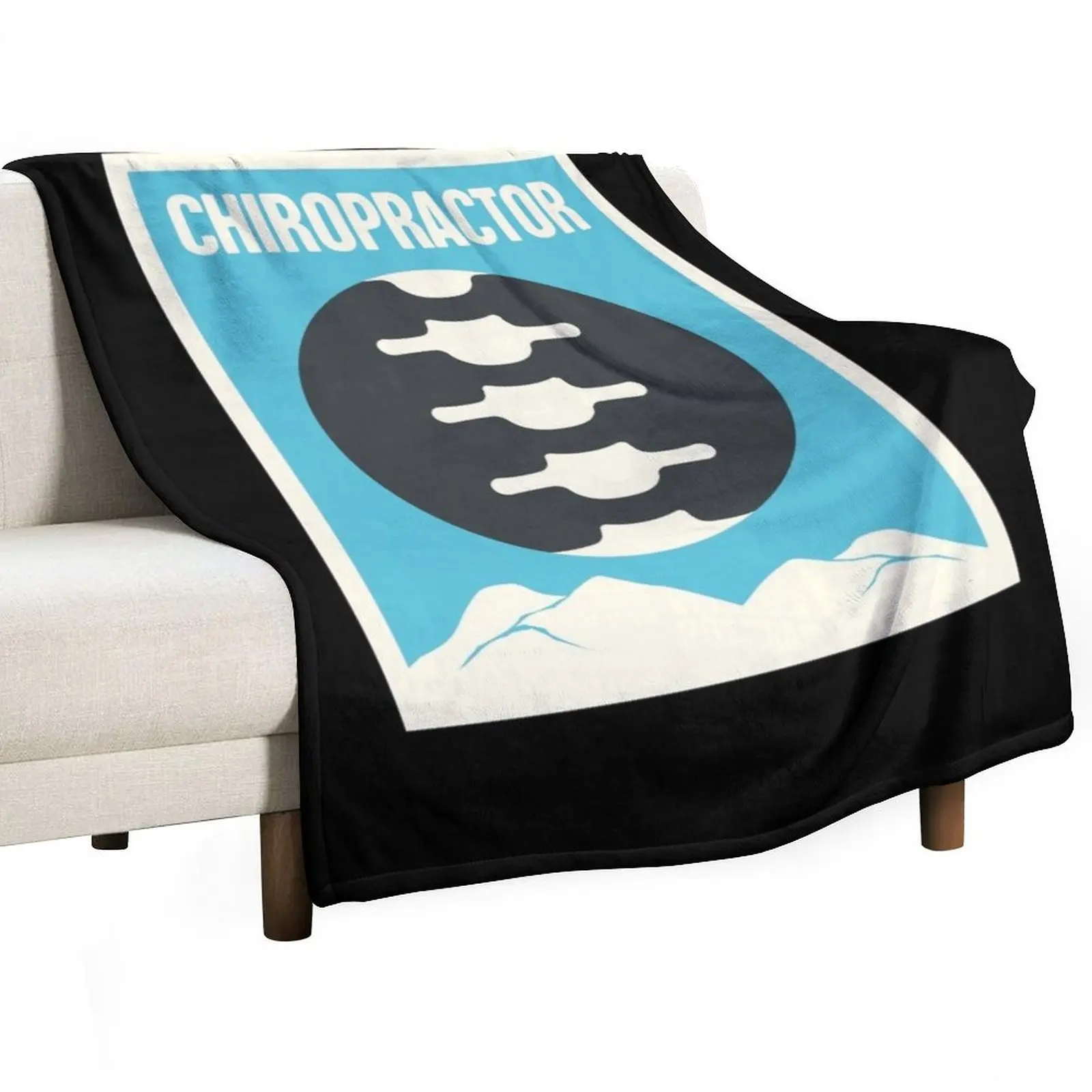 Vintage Chiropractor Chiropractic Spine Poster Throw Blanket Sofa Throw Sofas Blankets