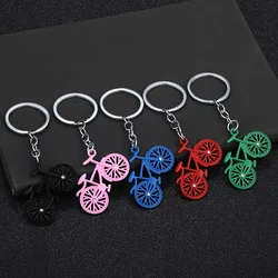 Fashionable new bicycle metal key chain dot drill pendant student bicycle small gift pendant