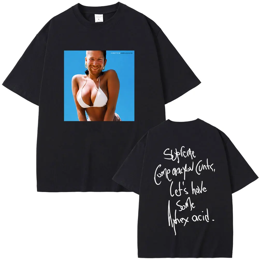 Aphex Twin Album Graphic T-shirt Men Women Clothing Korean Fashion Trend T Shirt Men's Casual Retro Cotton T-shirts Streetwear