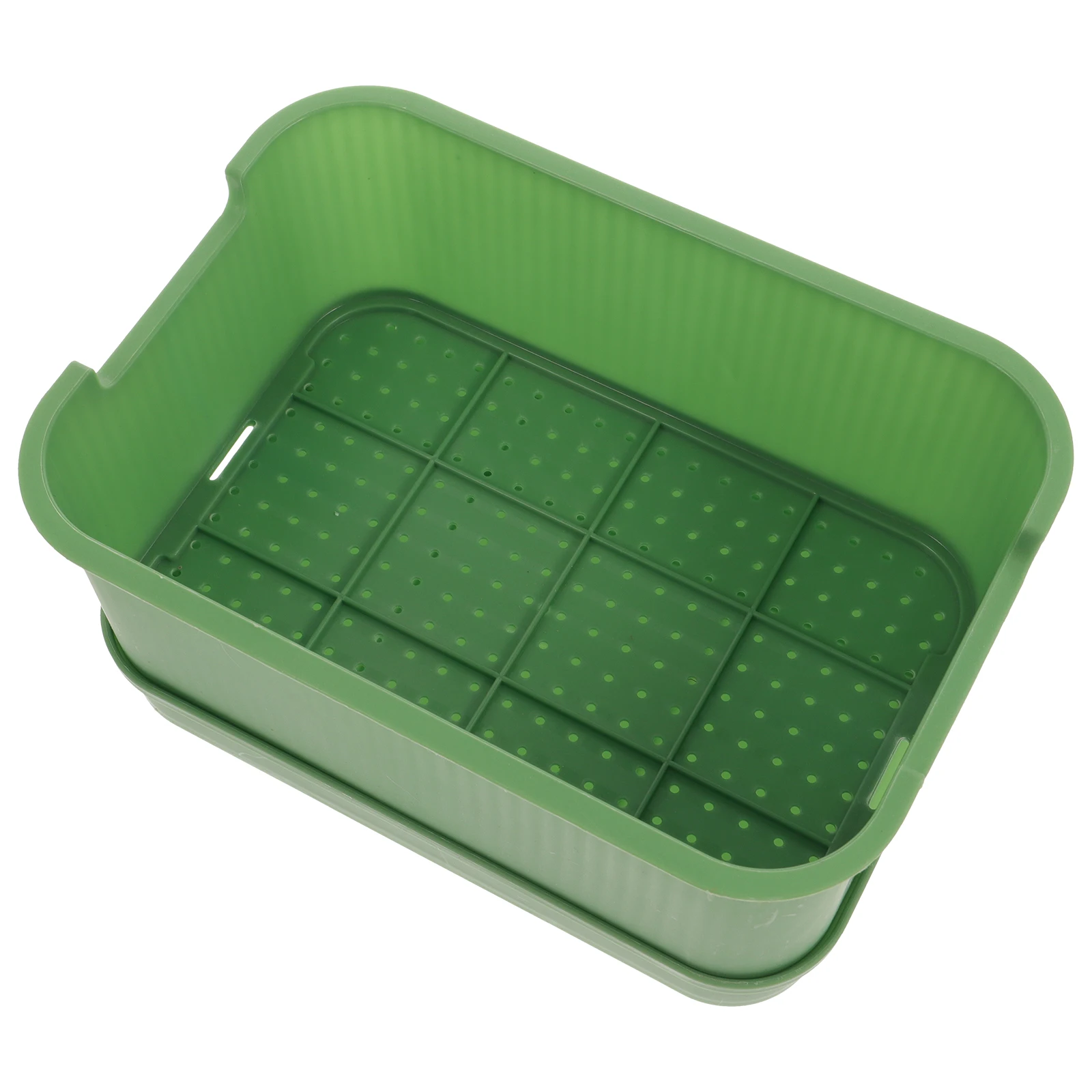 

Single Layer Grass Green Seedling Tray Vegetable Sprouting Trays Starter Planting Germination Containers Gardening Growing Kits