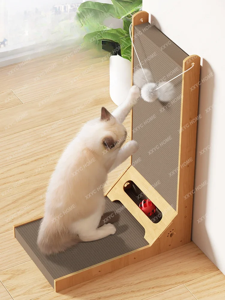 

Cat Scratch Board L-Type Vertical Wear-Resistant Non-Chip Scratching Board Scratch-Resistant Climbing Frame Toy