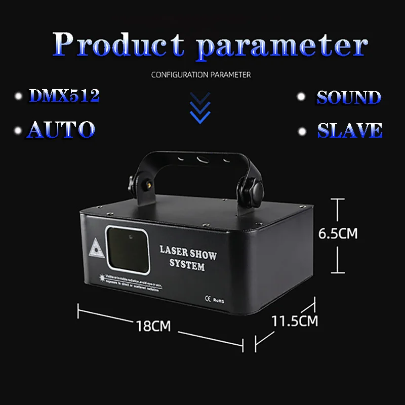 500mw RGB Laser Beam Line Scanner Projector DJ Disco Stage Lighting Effect Dance Party Wedding Holiday Bar Club DMX Music Lights