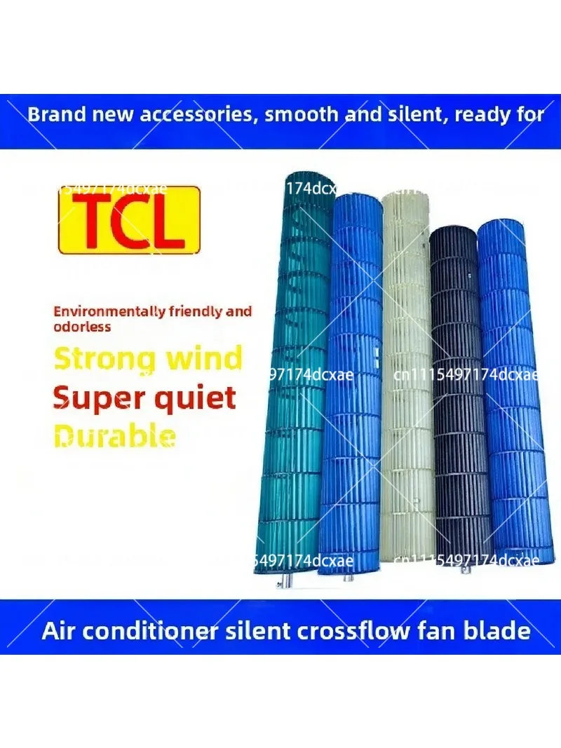 Cross Flow Fan Wheel Blower Blade Replacement for AC Indoor Unit Wall Mount 1-1.5HP Round Cabinet 3HP