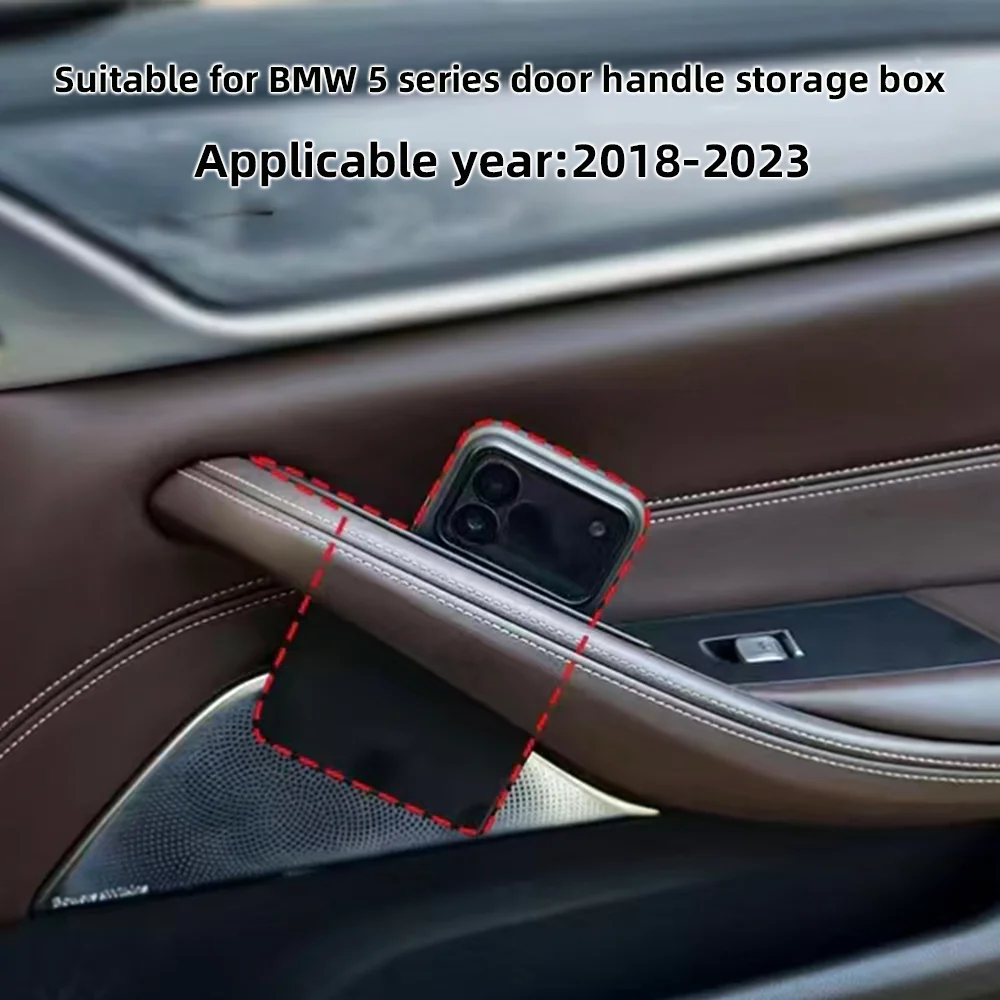 Für 5er Serie G30 2018-2023 Auto-Türgriff-Aufbewahrungsbox Innentürgriff-Organizer-Box Telefonablage Zubehör – Detail 1