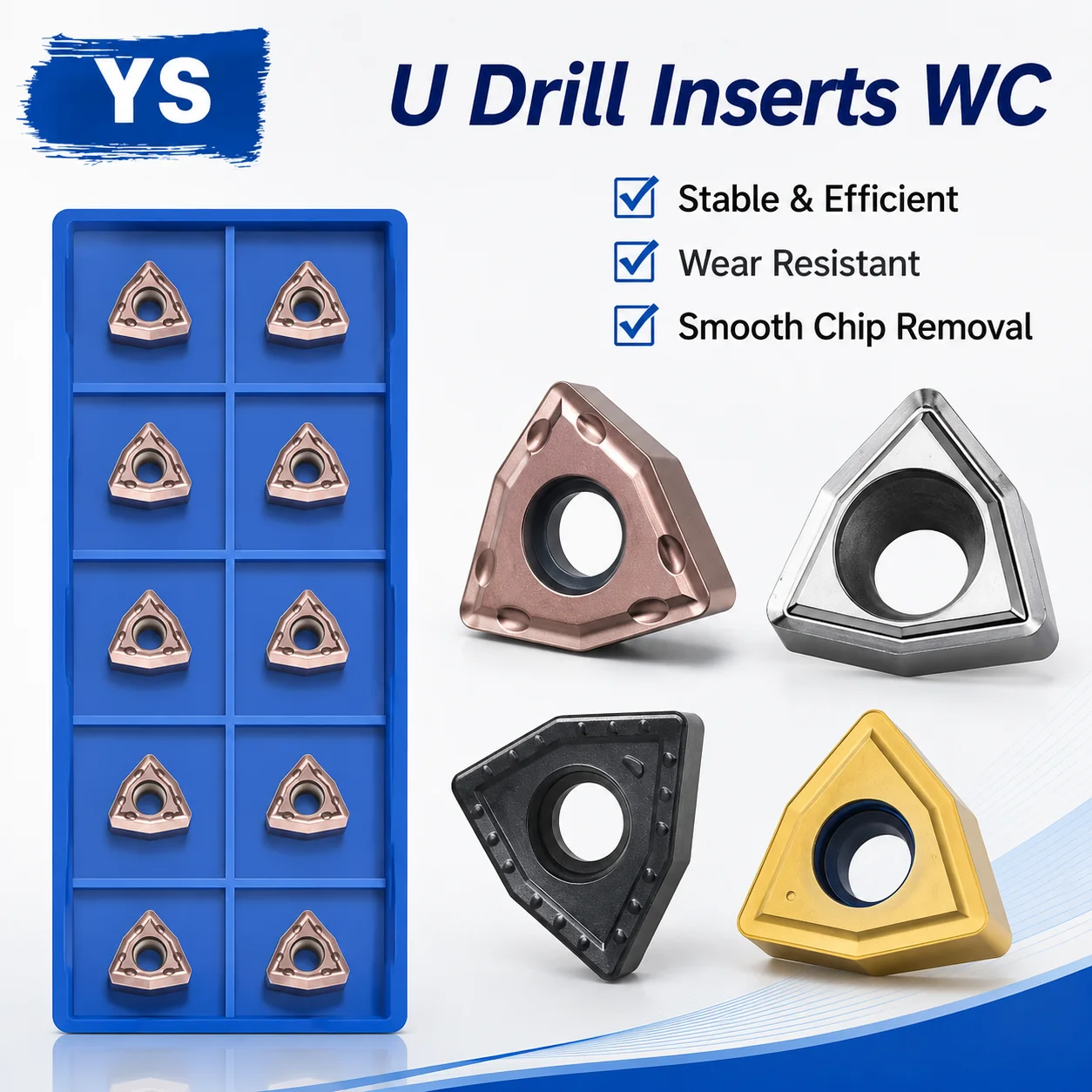 U Drill WC Specialized  WCMX030208/040208 WCMT050308 WCMT06T308 WCMT080412 FN Carbide WCMX Turning Insert CNC Cutting Tool WCMT