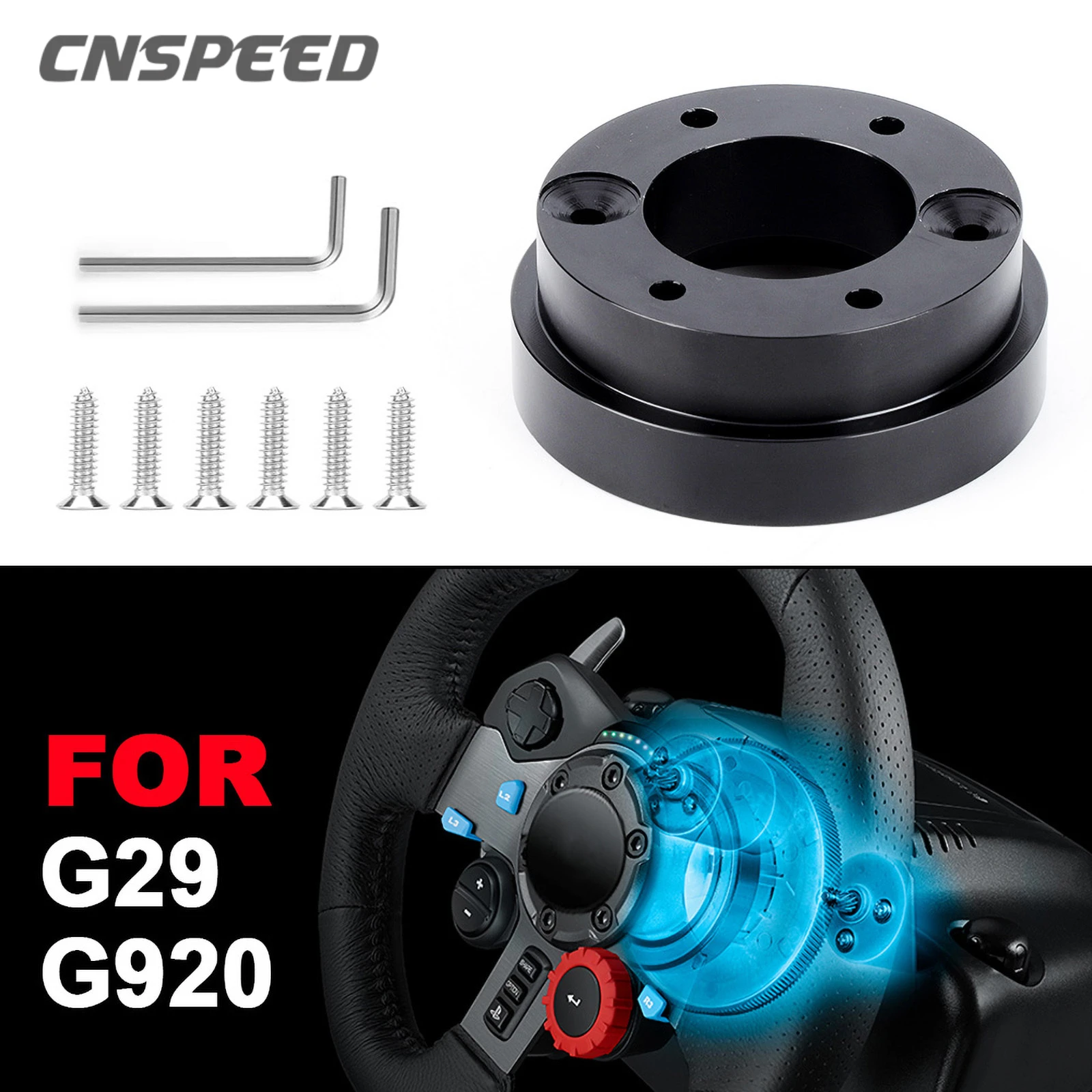 

Гоночное рулевое колесо CNSPEED для Logitech G29 G920 G923 диаметром 70 мм