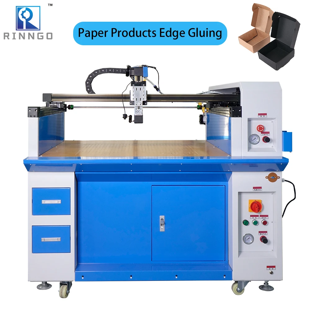 Paper Board Frame Mini Box Tissue Textile 3 Axis Glue Spreading Dispenser Hot Melt Glue Machine for Leather