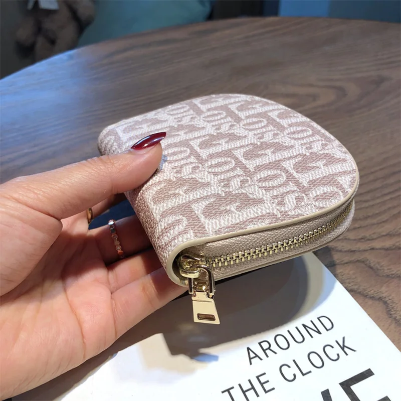 2023 Fashion Letter Print Card Holders For Women Genuine Leather Coin Purse Cowhide Card Bag Driving License Organizer 11 Slots