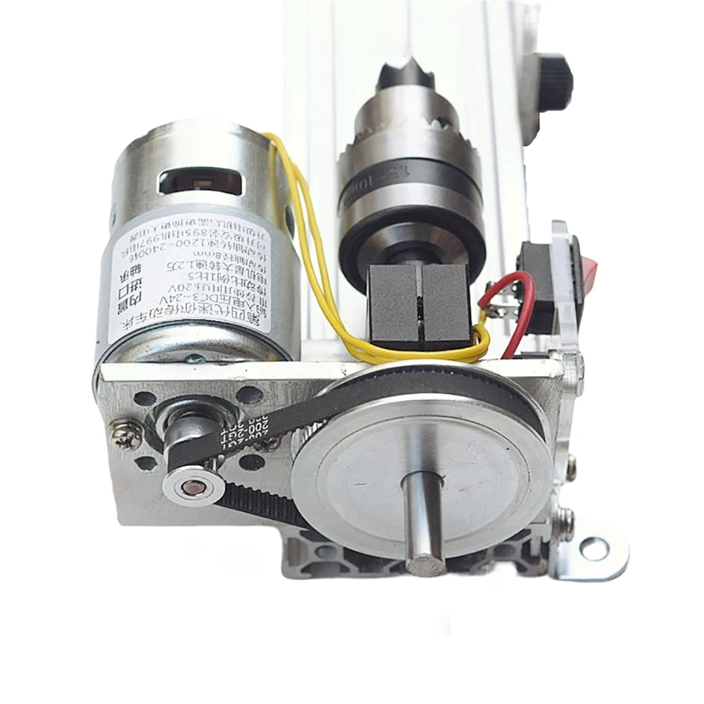 Upgraded Multifunctional Micro Lathe Adjustable Mini Grinding Polishing Machine Woodworking Lathe 775 Motor Gear Ratio 1:5