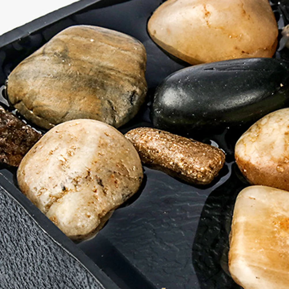 

Creative Desk Fountain Mini Tabletop Zen Waterfall Decorations ABS Cobblestone Material Bedroom Office Relaxation Stylish Home