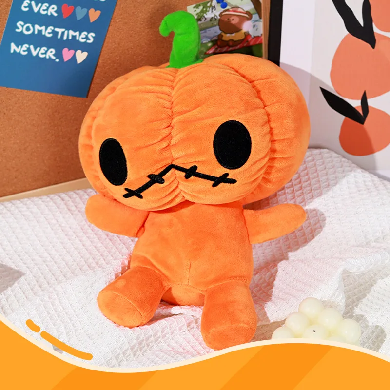 Halloween Pumpkin Cute Plush Toy Party Ornaments Bedroom Desk Decoration Soft Throw Pillow Stuffed Dolls for Kids Festive Gifts